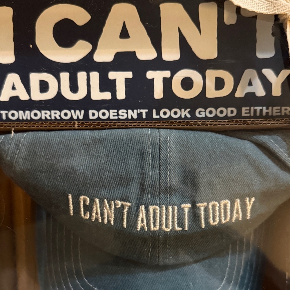 Gift Box includes an “I Can’t Adult Today” Box sign and Baseball cap - Picture 5 of 6
